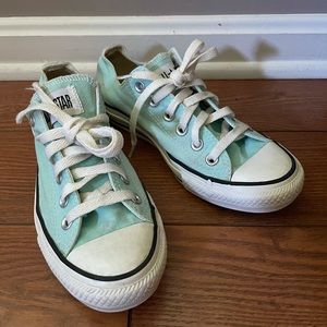 Converse Women's Shoes in Light Blue and White